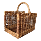 Rattan wicker log basket magazine holder