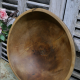 Wooden round hollow dish
