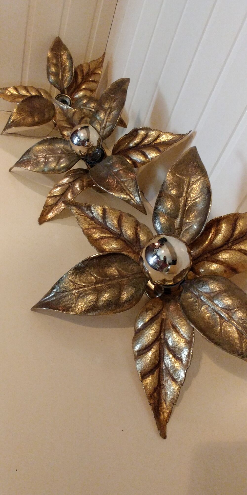 Set of 3 mid-century wall lights by Willy Daro, 1970