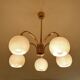 Mid Century Glass Pendant Light, 1950s