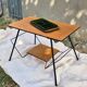 Small table, vintage Scandinavian TV unit in metal and wood, renovated.