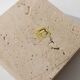 Vintage alabaster ashtray from the 1960s, beige stone, mid-century design, San Gimignano, Italy.
