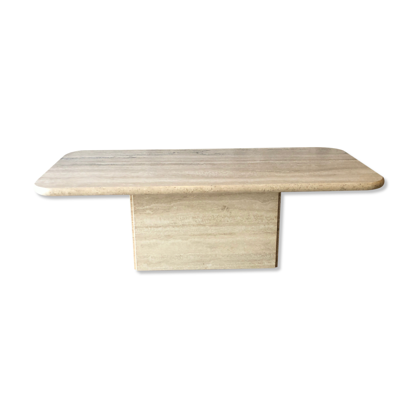 Table en travertin de forme rectangle