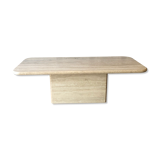 Rectangle-shaped travertine table