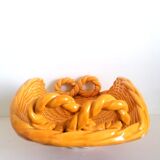 Basket of fruit in basketry, Vallauris 1960