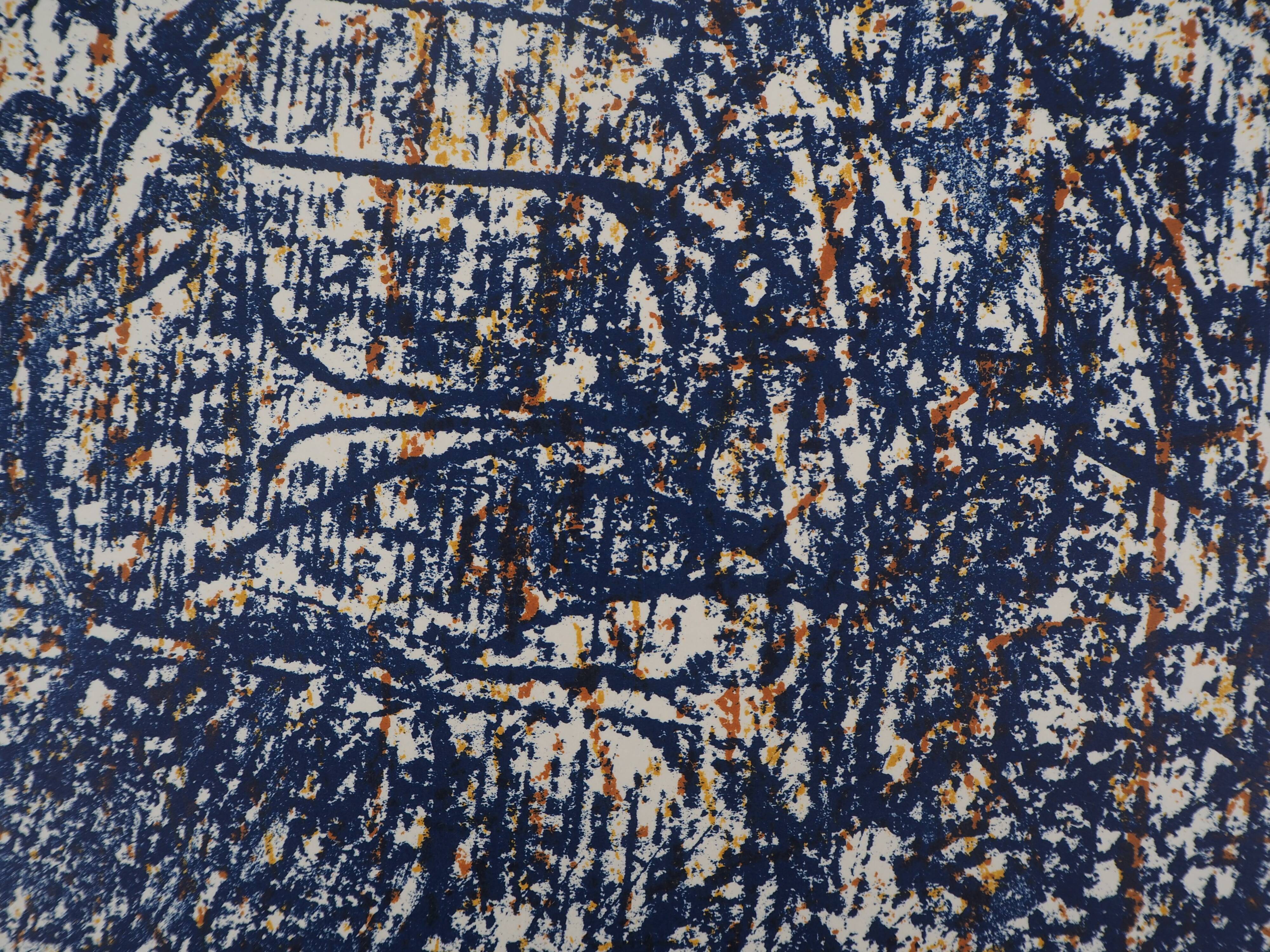 Max ernst: the blue birds - original lithograph