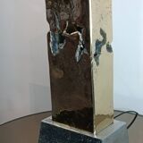 Brutalist bronze lamp by David Marshall 1980