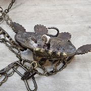 Antique Neo-Renaissance Greenman candle chandelier (Empire)