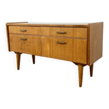 Buffet bas vintage en bois clair, 1960/70