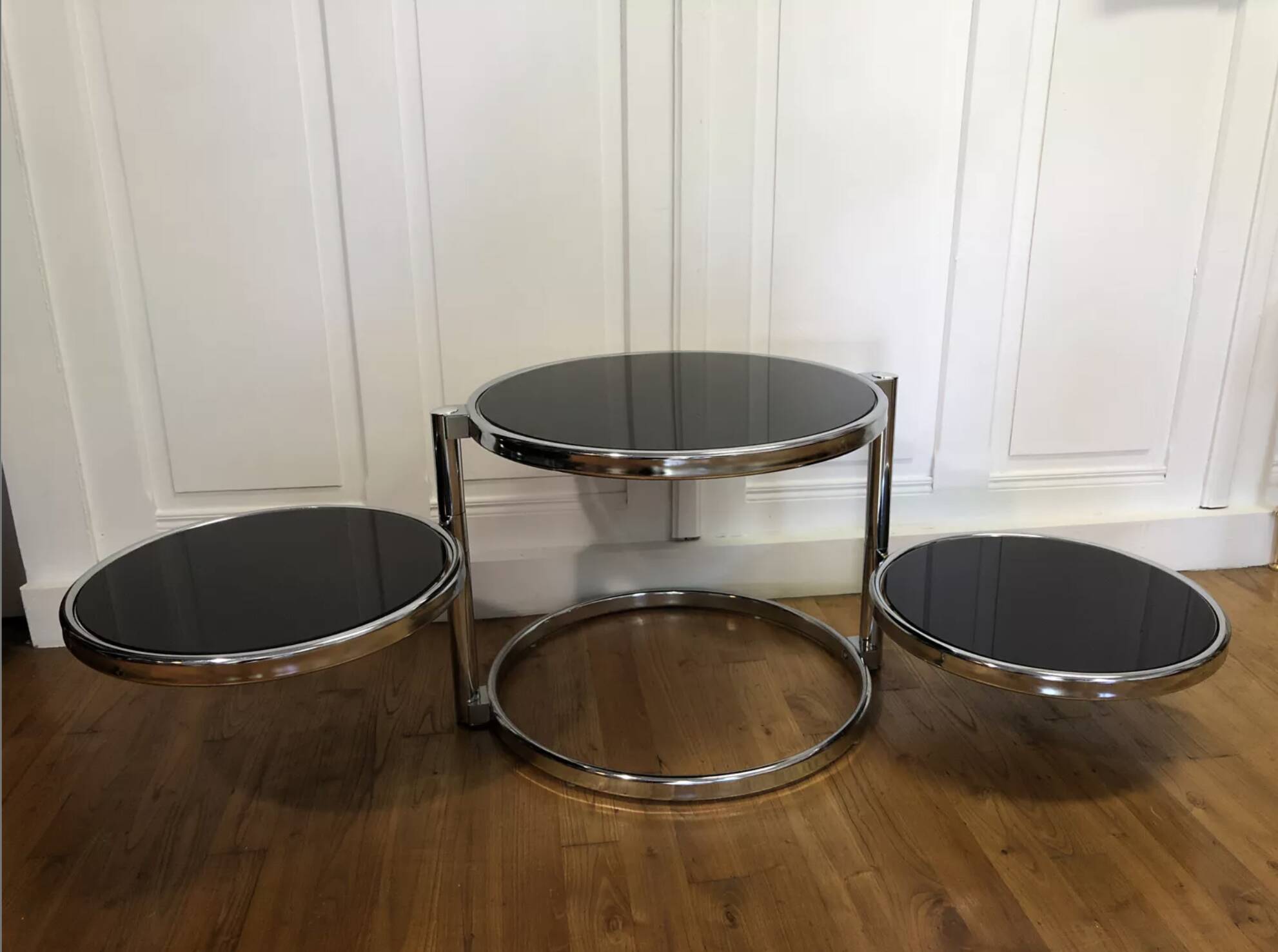 Leitmotiv-Swivel 3-tier coffee table