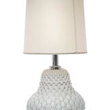 Artichoke table lamp in white ceramic, 1970s