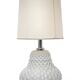 Artichoke table lamp in white ceramic, 1970s