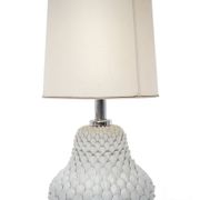 Artichoke table lamp in white ceramic, 1970s