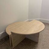 Round travertine coffee table, model for Up&up, Italy, 1970s