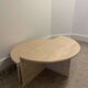 Table basse ronde en travertin, modèle pour Up&up, Italy, 1970s