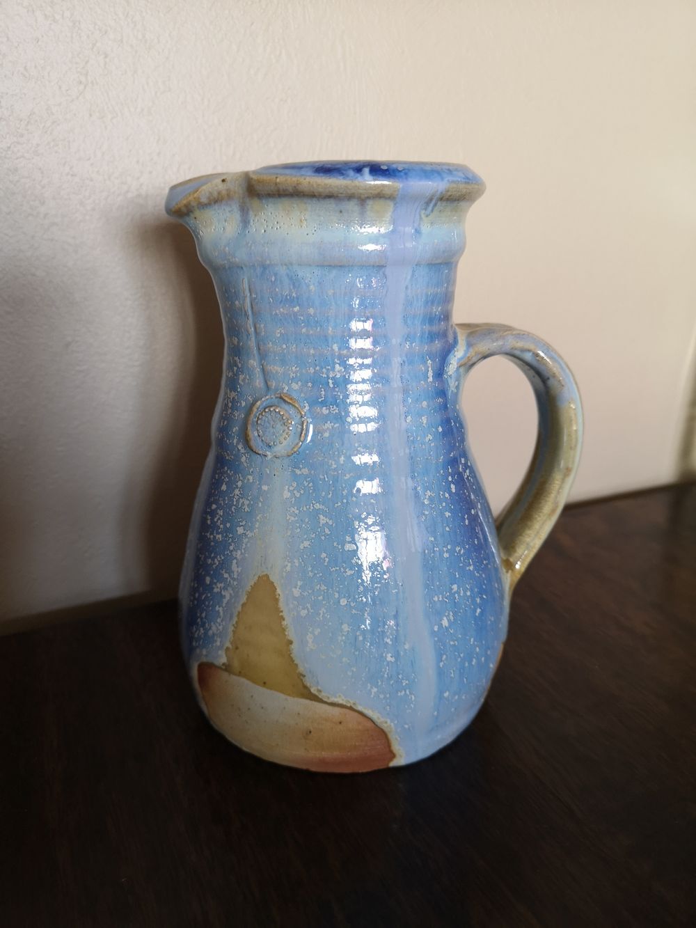Glazed sandstone pitcher