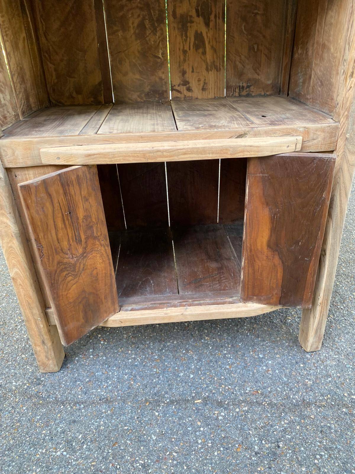 Small solid elm wardrobe - Shandong China around 1900