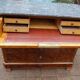 Commode secrétaire d'époque Louis Philippe en noyer du 19e siècle