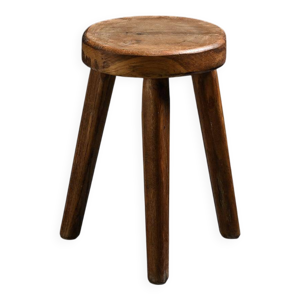 Tabouret tripode en bois