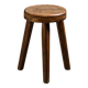 Tripod stool in solid wood, Alpine craftsmanship, 1950s.
