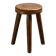 Tripod stool in solid wood, Alpine craftsmanship, 1950s.
