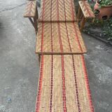 Chaise longue rotin