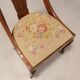 Antique Louis-Philippe chairs in walnut and fabric, Italy, 19th century.