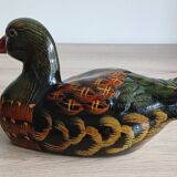 Decorative hand painted ceramic duck