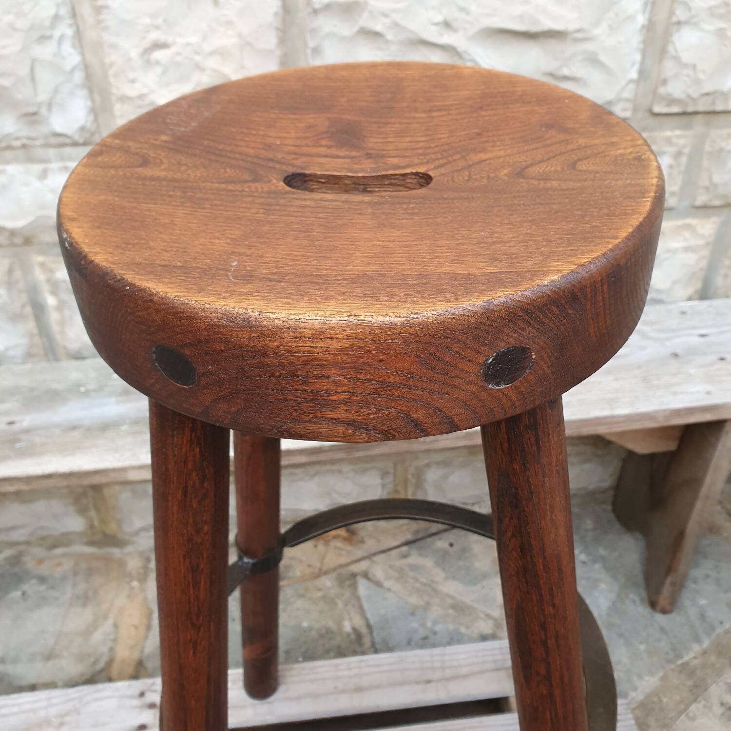 2 Solid wood bar stools