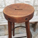 2 tabourets de bar en bois massif