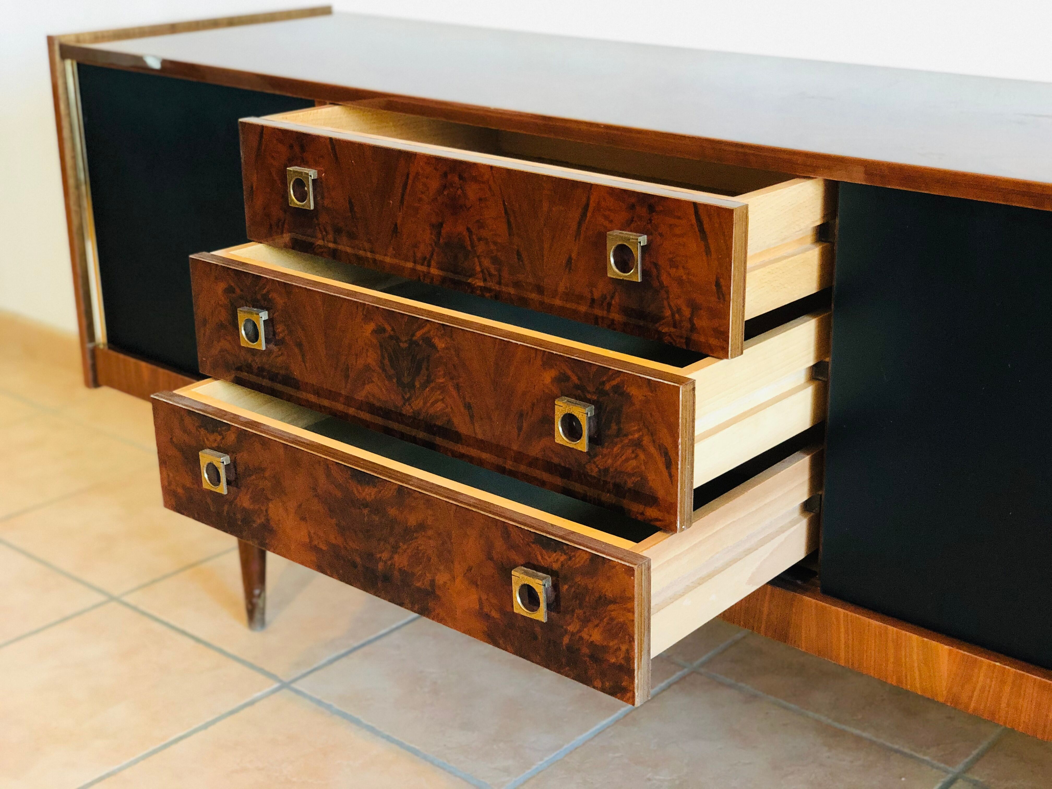 Vintage walnut sideboard 1960