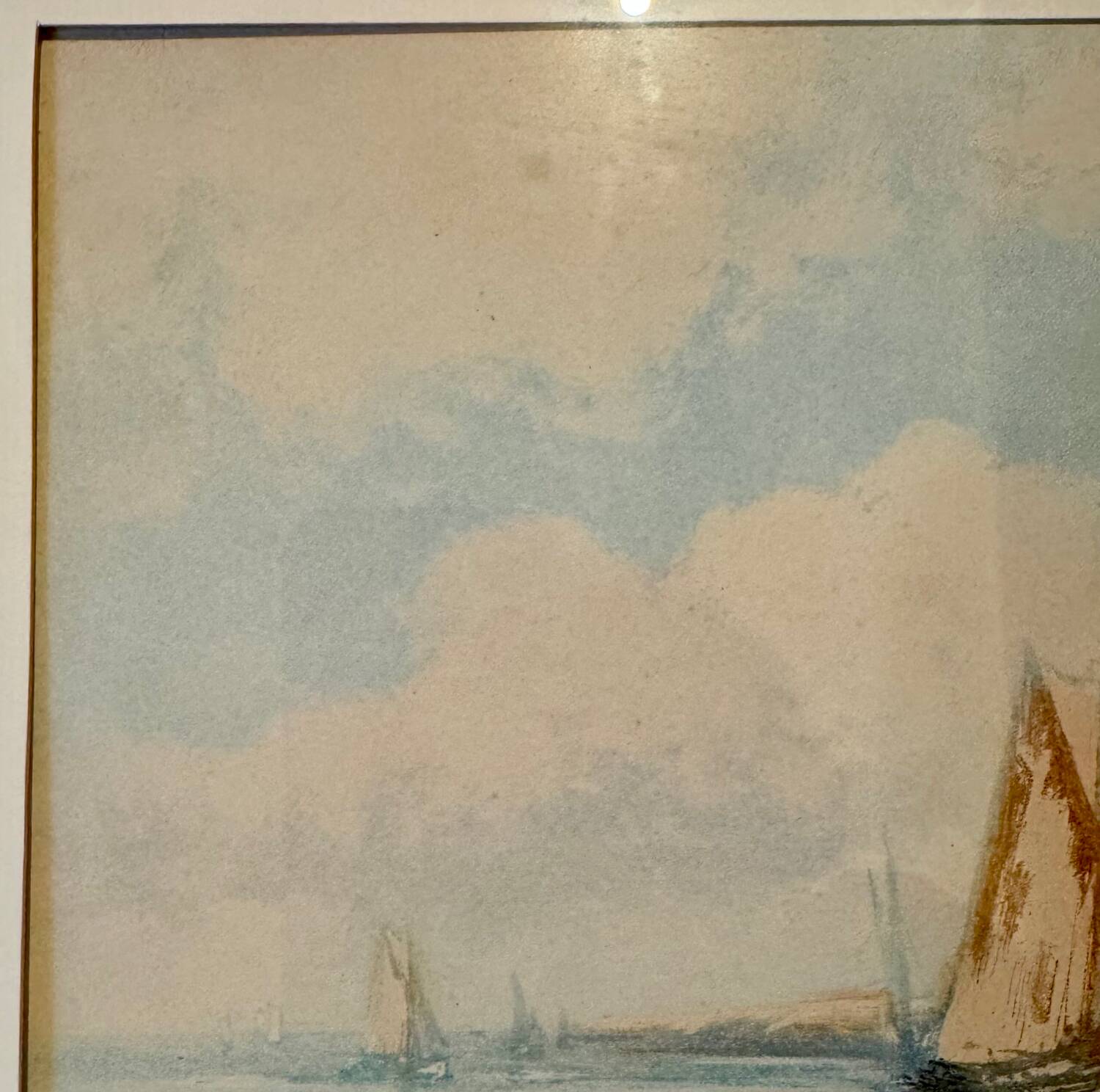 Old painting, Marine, signed and dated 1900