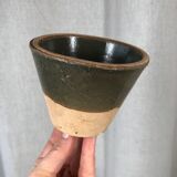 Set of 6 glazed stoneware planters