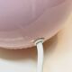 Pink Ceramic Ball Lamp - Hemp Shade - Vintage - 1980s