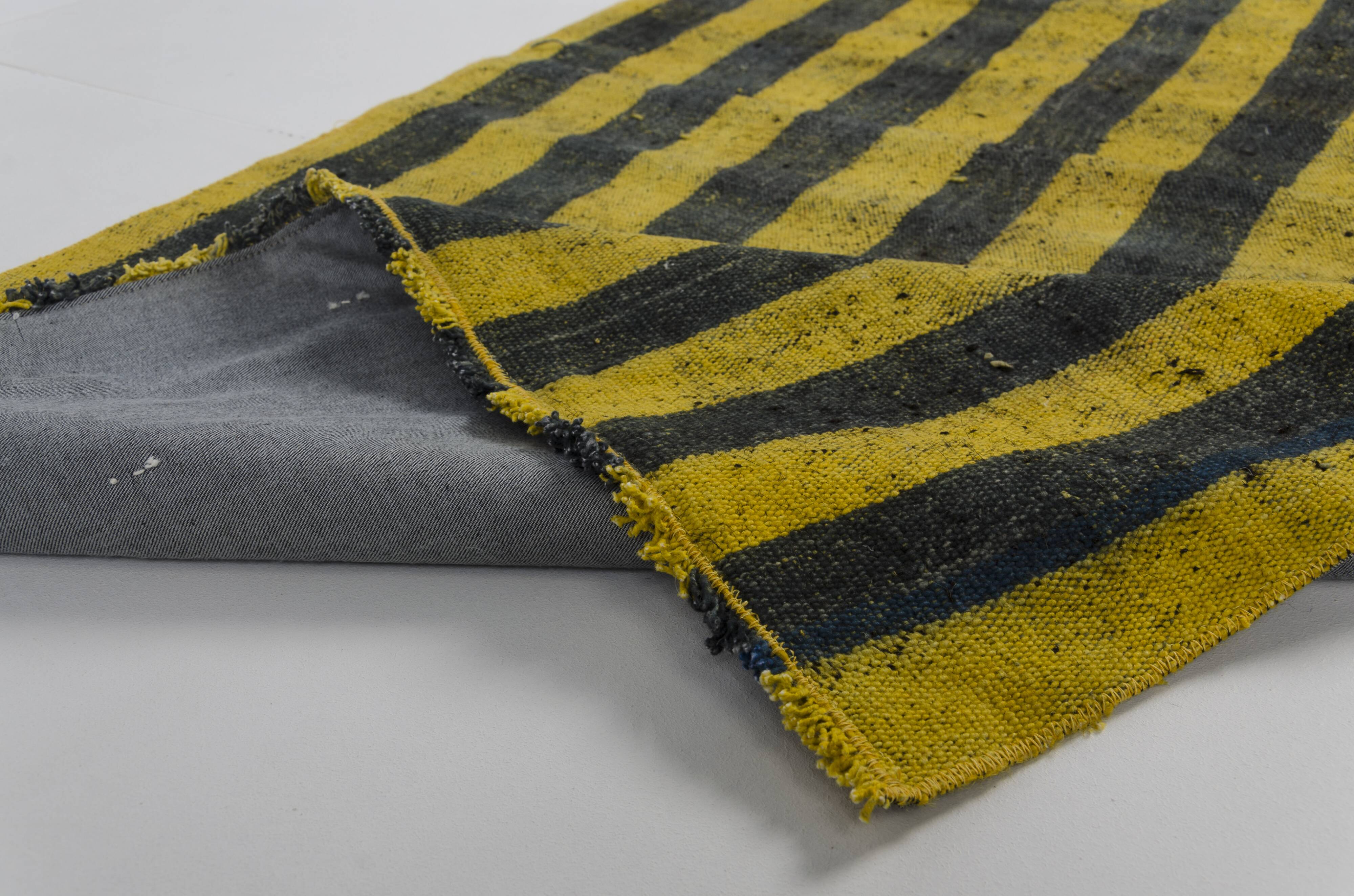 Vintage Stripe Wool Kilim Rug