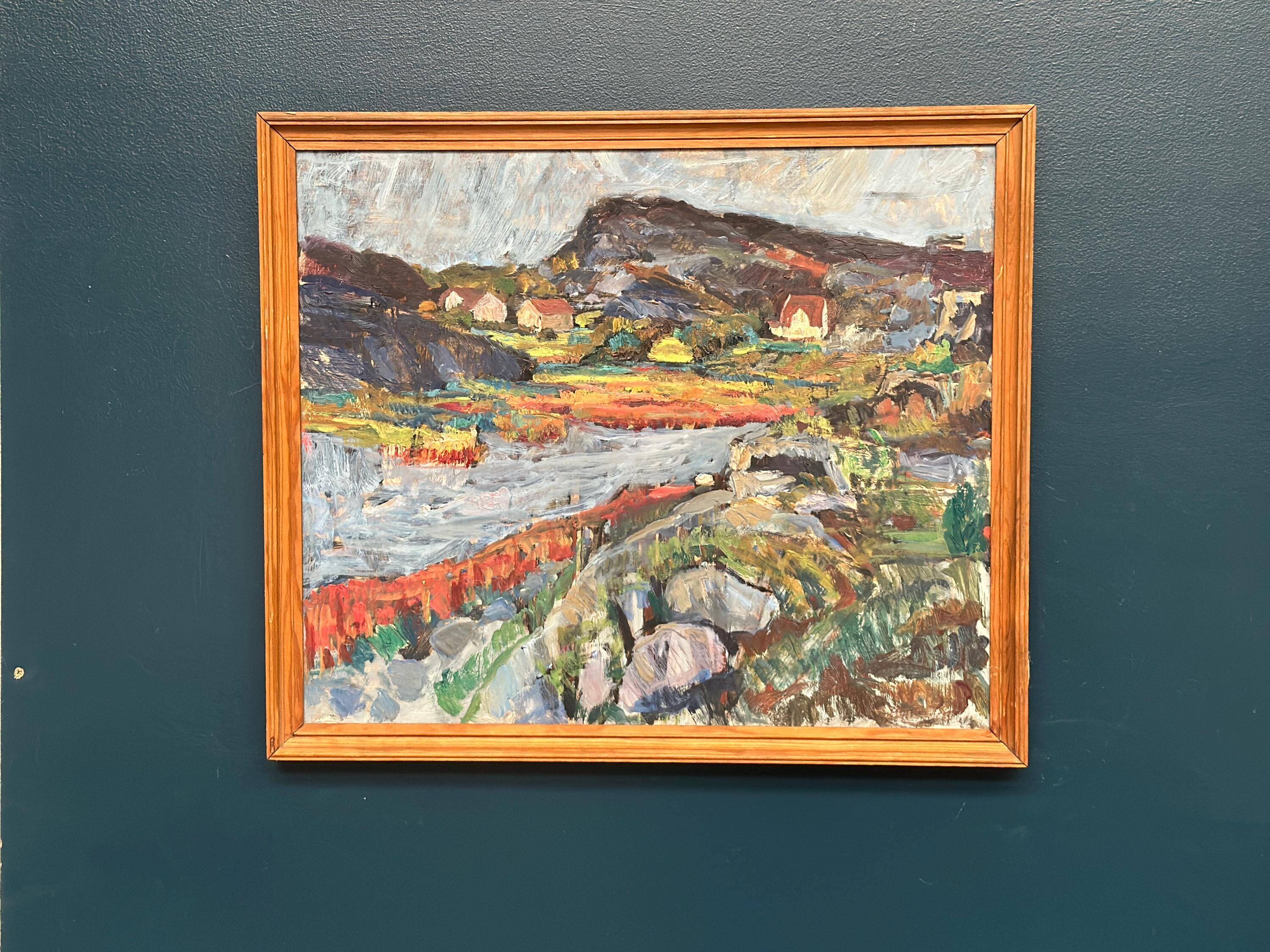 Swedish Oil On Canvas – “Serene Landscape” By Karl Otto Kellgren