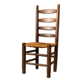 Brutalist straw chairs - Dlg Charles Dudouyt, early 20th century