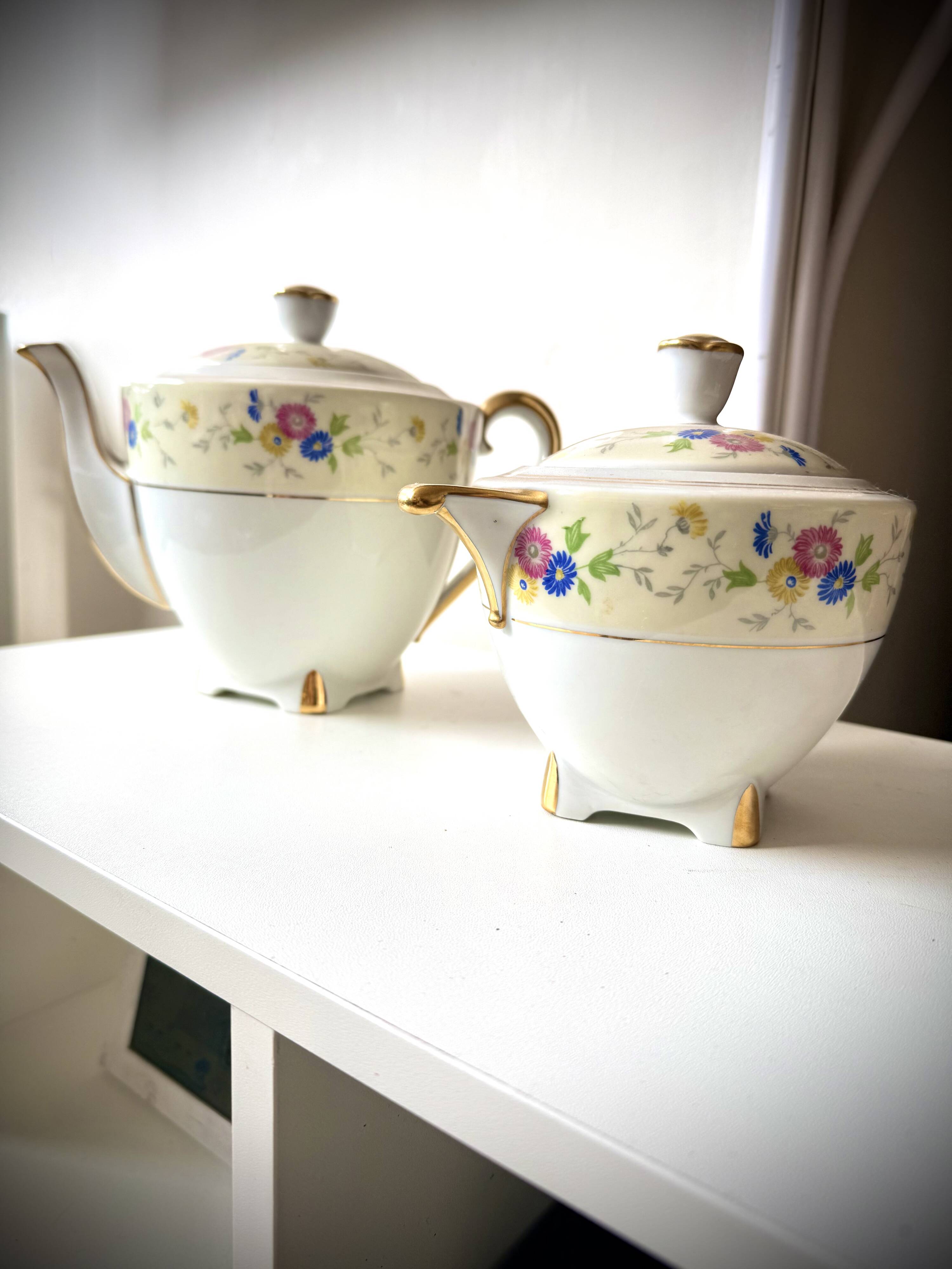 19th-century porcelain coffee/tea service - G. Boyer