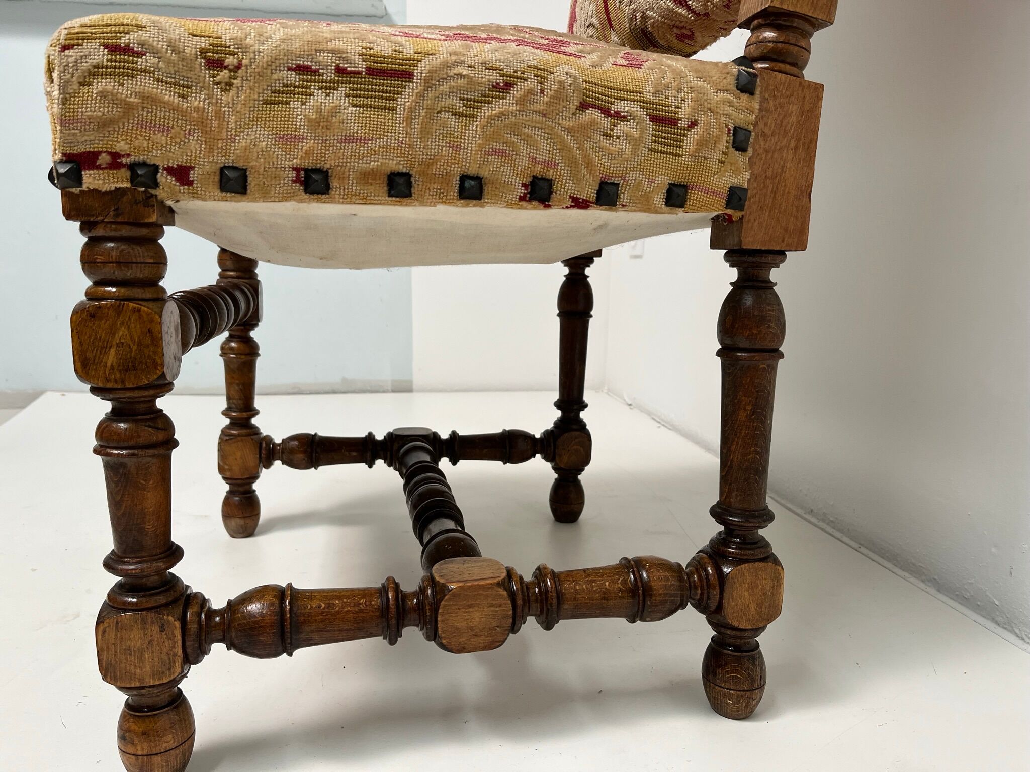 Louis XIII style walnut chair