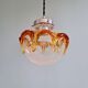 Pair of Space Age pendant lights in blown bubble Murano glass, 1970.