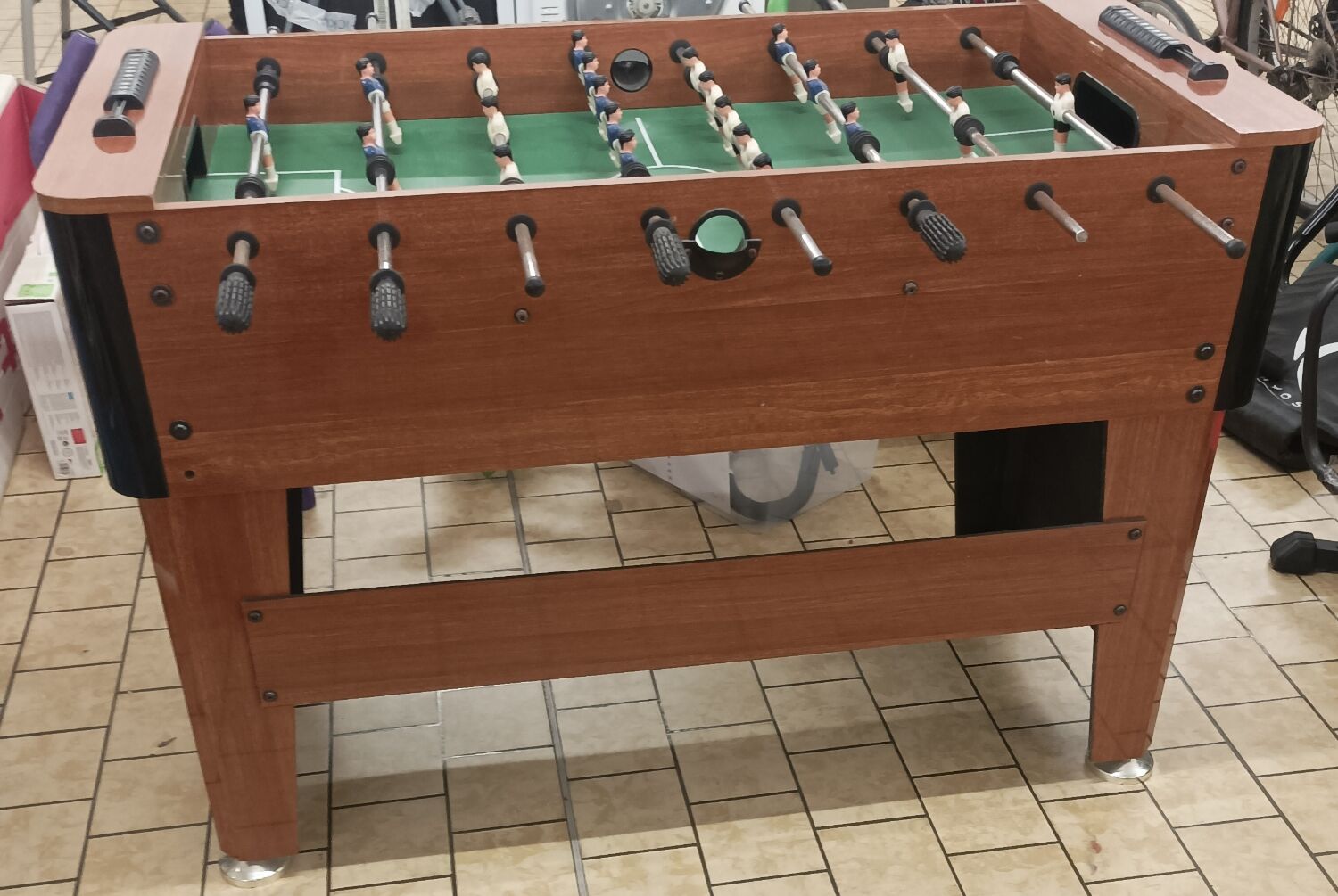 Old table football wood chrome vintage