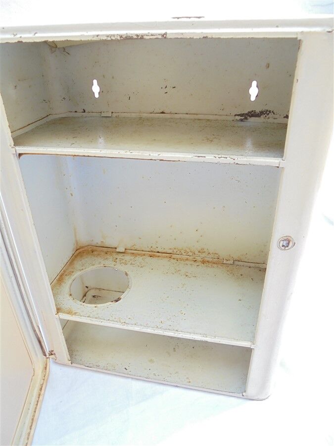 Metal pharmacy cabinet