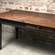 Farm table in pitchpin and pine late XIX
