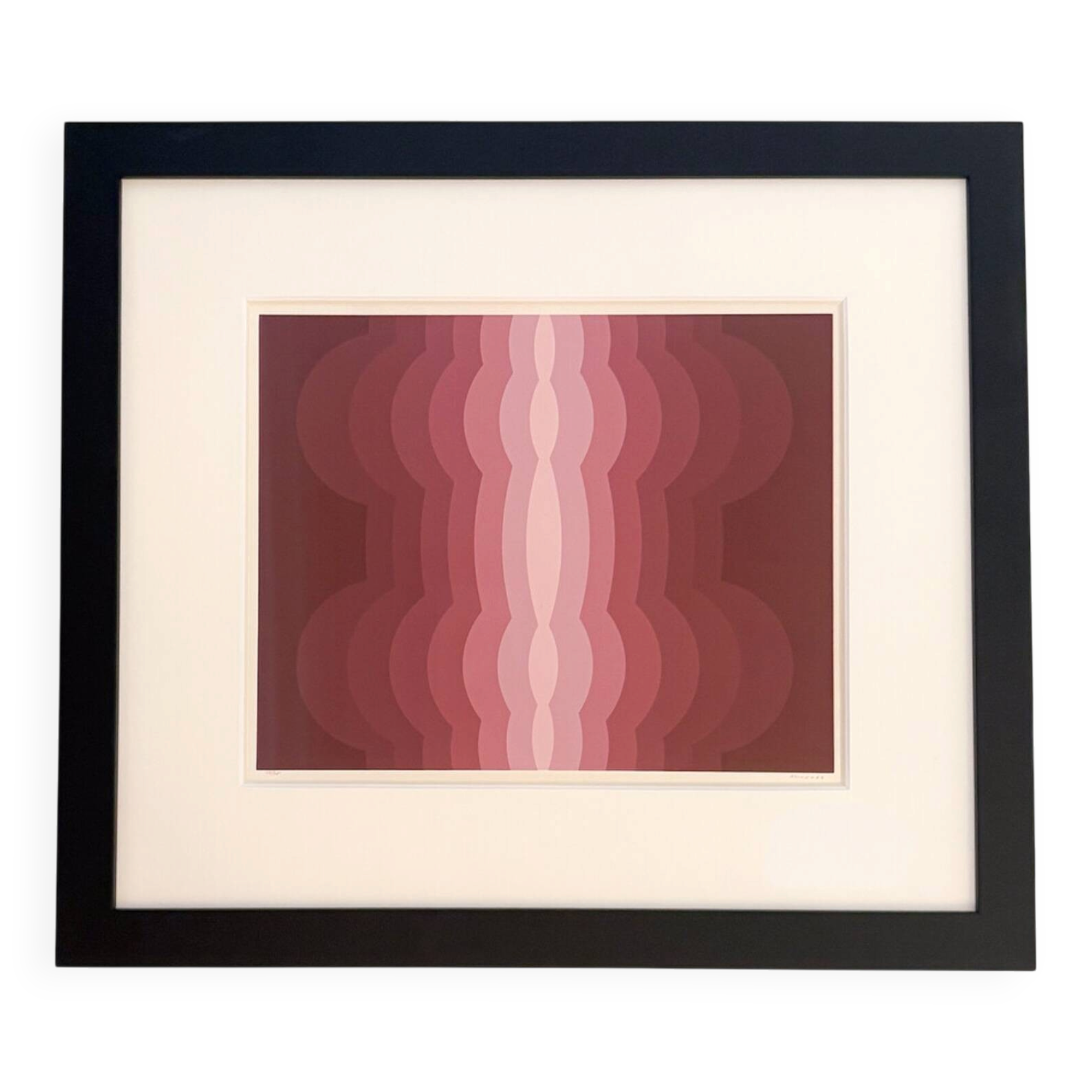 Abstract Pink Screen Print by Miodrag, 56/75