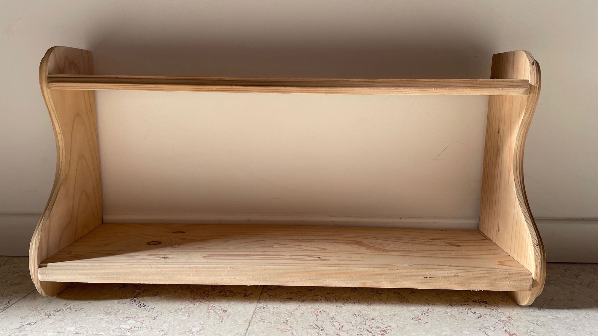 Vintage floor with double tops wood brut