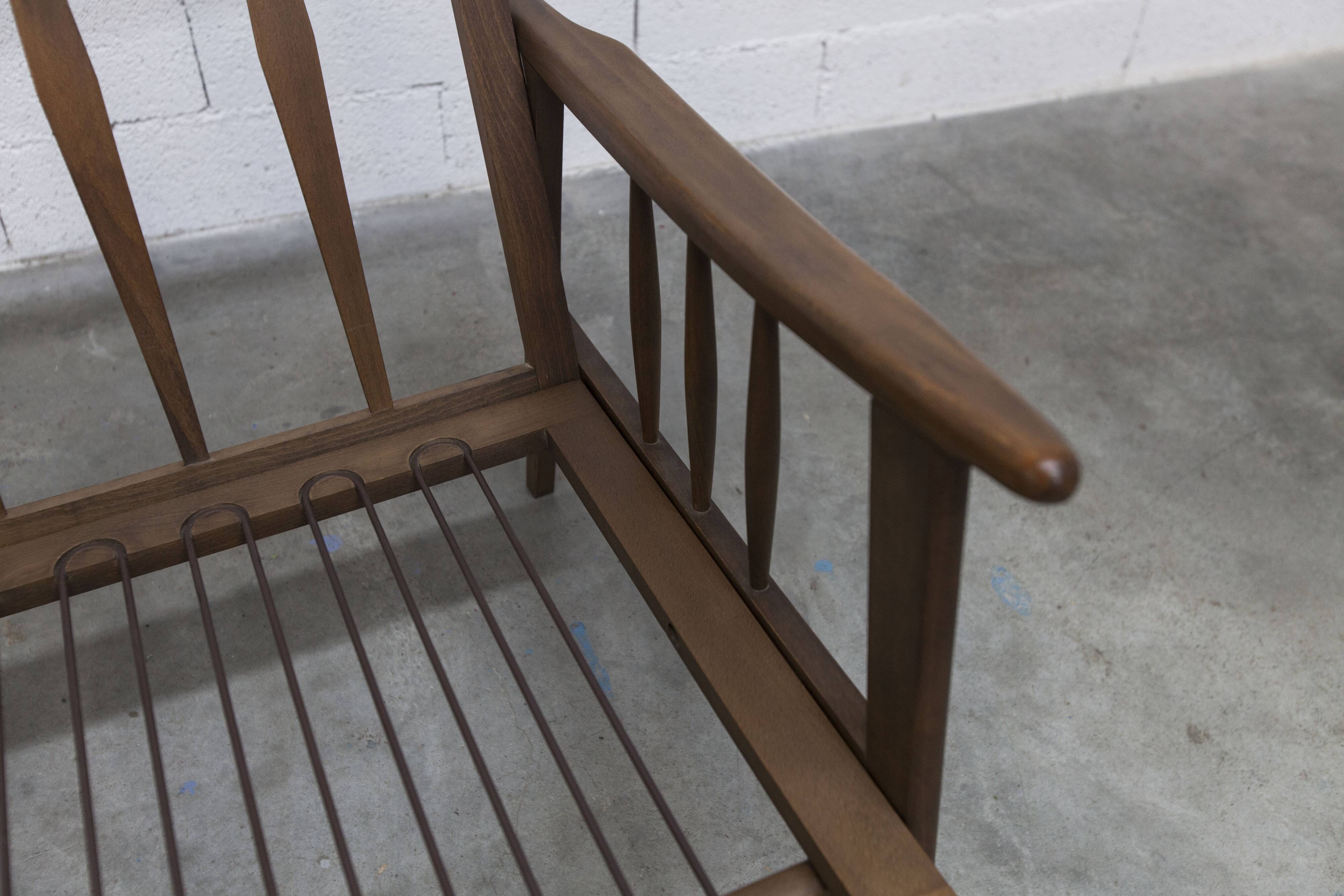 Scandinavian teak armchair, 1960s, Scottish style, collapsible