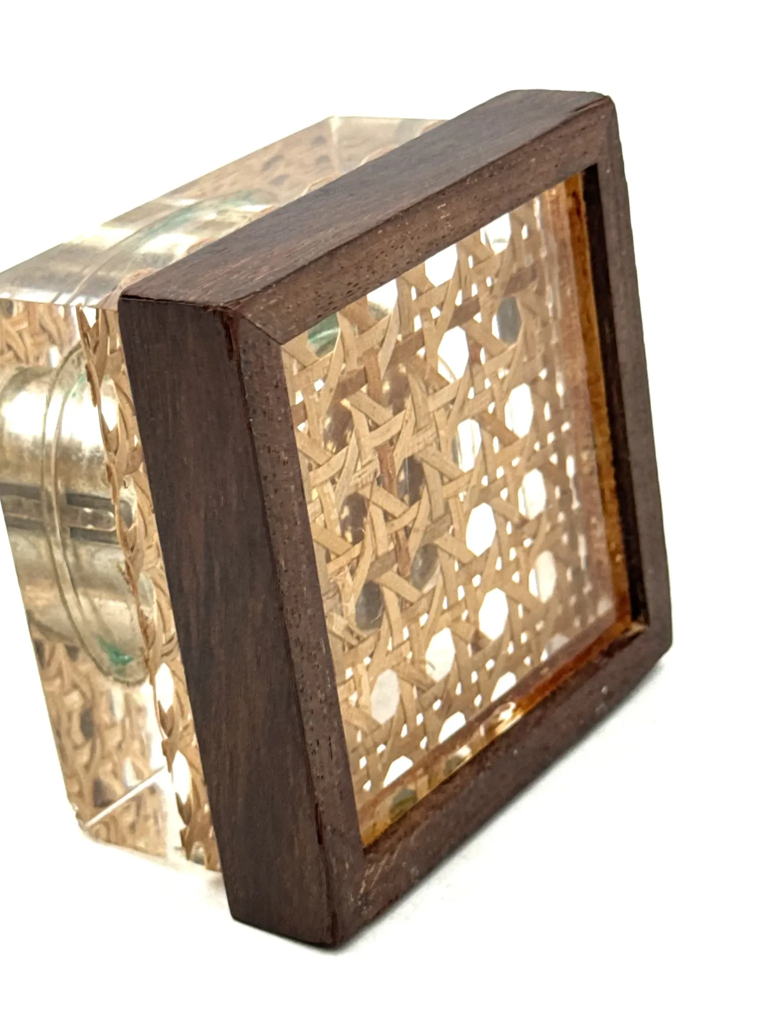 Mid-century lucite table lighter, Italy 1970s
