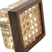 Mid-century lucite table lighter, Italy 1970s