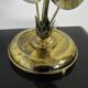 Lampe feuillage en métal doré vintage 1970