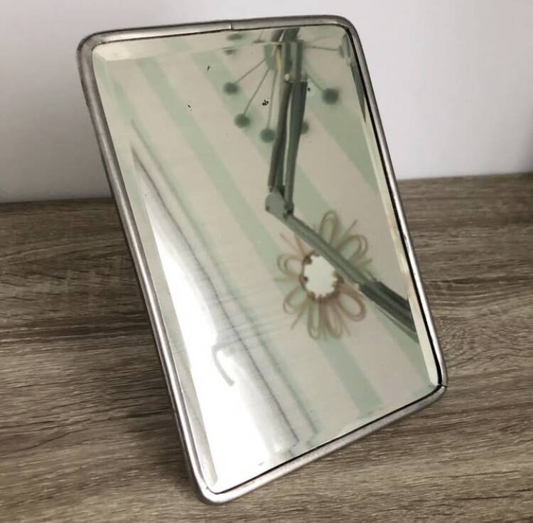 Vintage Beveled Barber Mirror